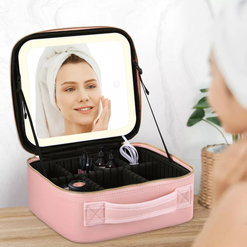 LED Travel Makeup Case